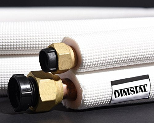 2x 7m copper refrigerant line copper pipe for split air conditioner 9000/12000 btu 2.7kW/3.6kW air conditioning unit pure copper (1x 1/4 inch + 1x 3/8 inch)