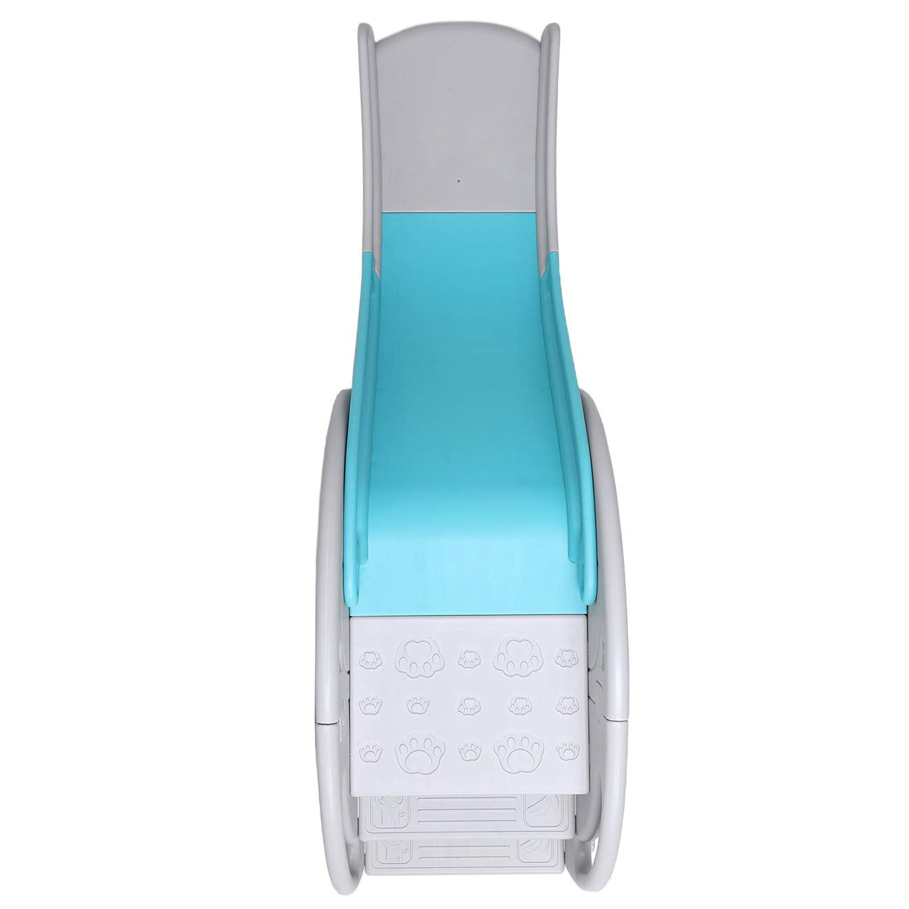 Baby Vivo Children's Slide Kids Slide Garden Slide Toddler Slide Plastic Elephant Rounded Corners & Edges for Indoor & Outdoor in Turquoise/Grey.