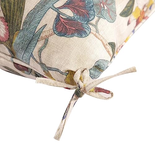 Makimoo outdoor dining chair cushions, comfort patio seat cushions, 110 x 52.5 x 11.5 cm, single frame and zipper (Khaki Blossom Essence, 4)