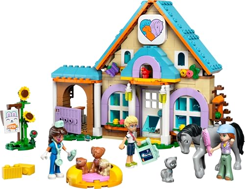 LEGO Friends Vet Clinic for Horses and Pets - Horse toy for girls and boys with 3 figures and 5 animal figures - Creative playset - Gift for kids ages 7+ 42651