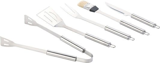 Rosenstein & Söhne Grill Case: Stainless Steel BBQ Tools in Aluminum Case (BBQ Tool Set, Grill Utensils, Men's Gift)