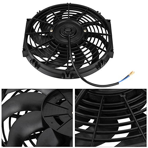 Universal radiator fan cooler 12 inch electric fan engine fan electric intercooler fan car made of ABS and steel (12V 80W)
