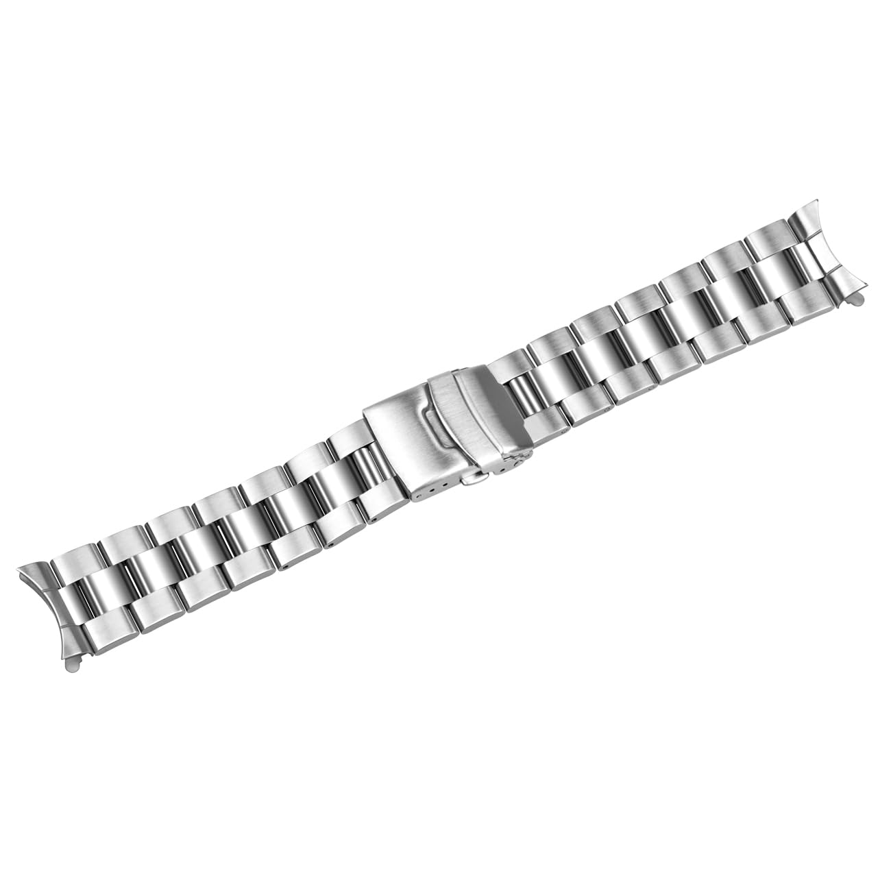 Join 20mm 22mm Stainless Steel Watch Band Curved Ends Metal Bracelet Quick Release Replacement Strap for Men Women Deployment Clasp Black Silver