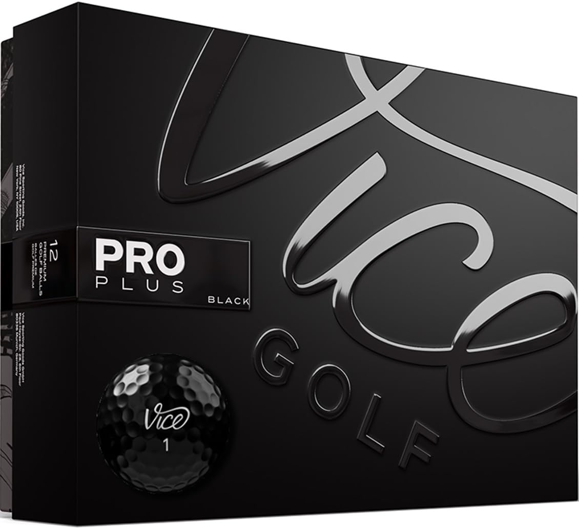Vice Golf Pro Plus Golf Balls, Limited Edition, Black