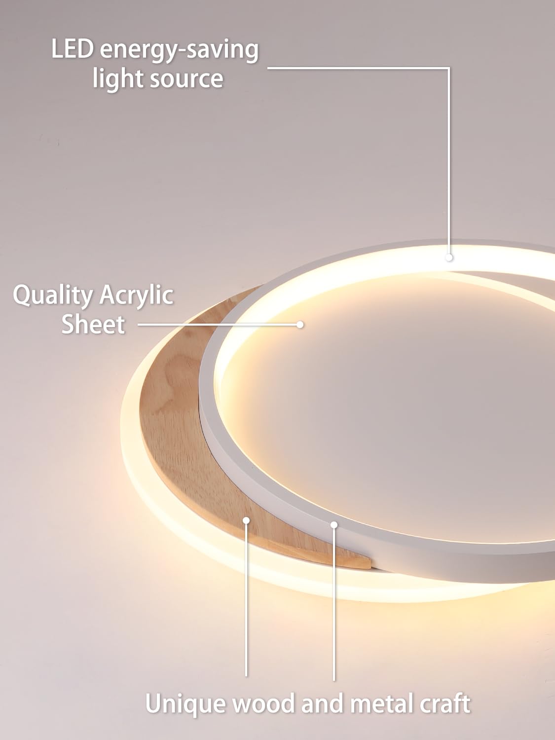 FANLG Ceiling Light Bedroom, 40cm LED Ceiling Light Dimmable 3000K-6000K Lamp Living Room 24W Modern LED Ceiling Light for Bedroom Living Room Balcony Kitchen Hallway Children's Room