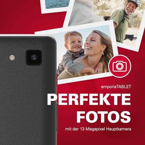 emporiaTABLET | Seniorentablet 4G Volte | Tablet PC with SIM card | 10.1-inch display | Android 11 | 13 MP camera | Black