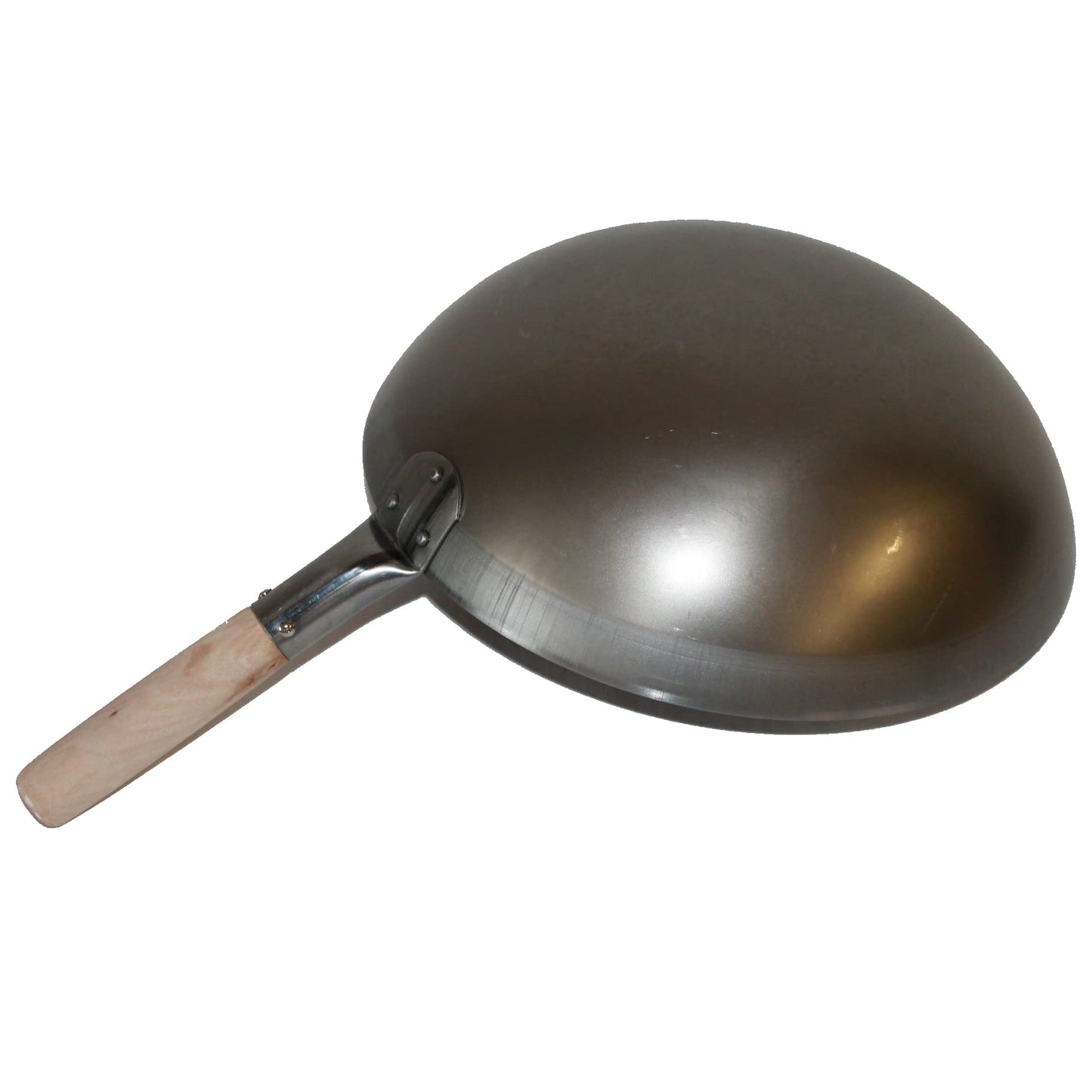 AAF Nommel ® Wok approx. 38 cm Ø round base for gas, induction hobs, professional carbon steel wok pan