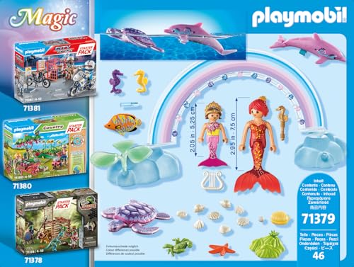 PLAYMOBIL Magic 71379 Starter Pack Mermaids, for kids 4 and up.