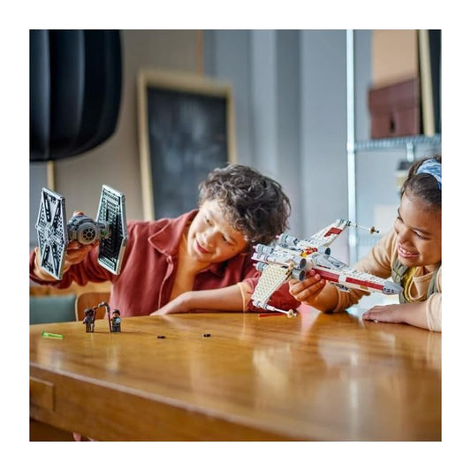 LEGO Star Wars 75393 Mashup of TIE Fighter & X-Wing - Toy with 2 spacecraft, 4 minifigures, and droid figure, creative gift for boys aged 9 and fans