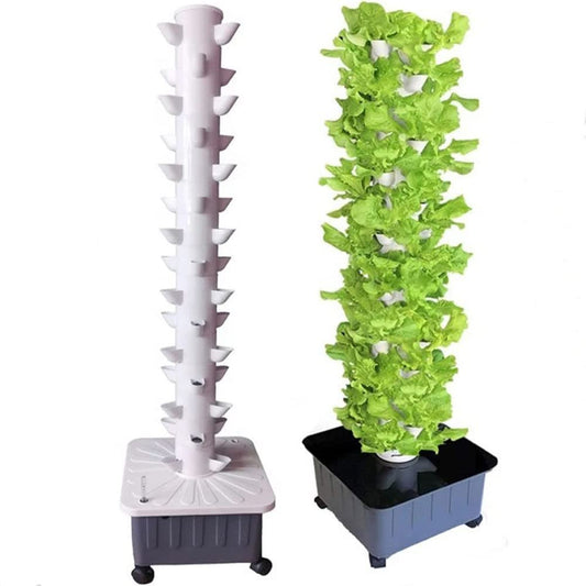 Aquaponic wax system, hydroponic tower, indoor herb garden kit, hydroponic propagation system, indoor garden kit, fruits and vegetables with hydration pump, adapter, net pots.