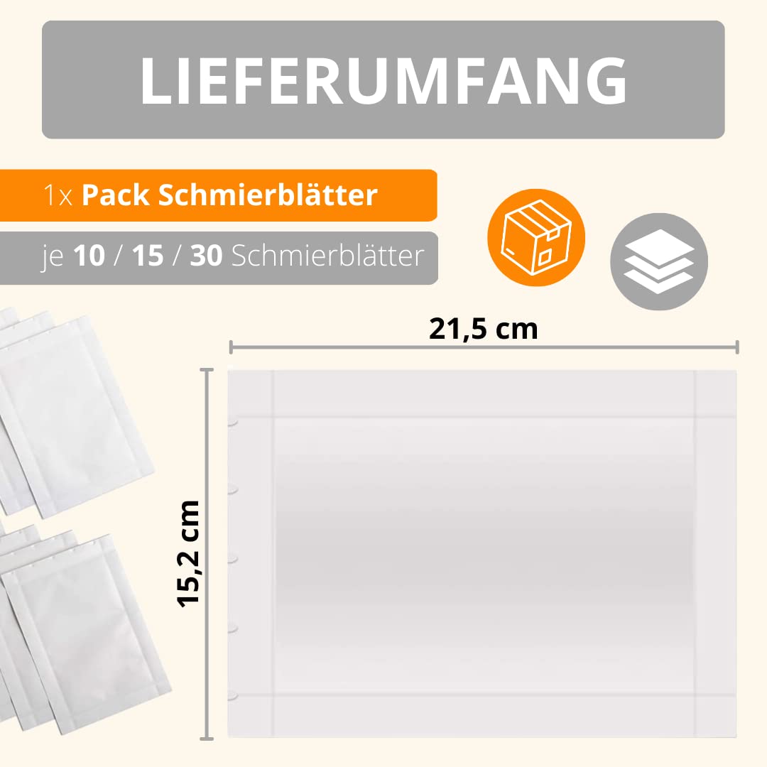 AMATHINGS oil paper for shredder fits DIN A4 slot - lubricant sheets for shredder available in 30-pack - oil sheets for shredder.
