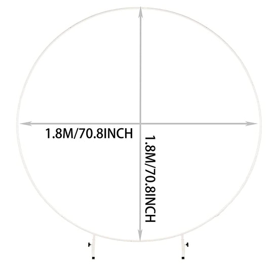 1.8M Metal Balloon Arch Kit, DIY Curved Arches, Iron Wedding Arch, Round Ring Balloon Arch Kit, DIY Metal Round Balloon Garland, Flower Decor for Birthday Party, Christmas, Wedding