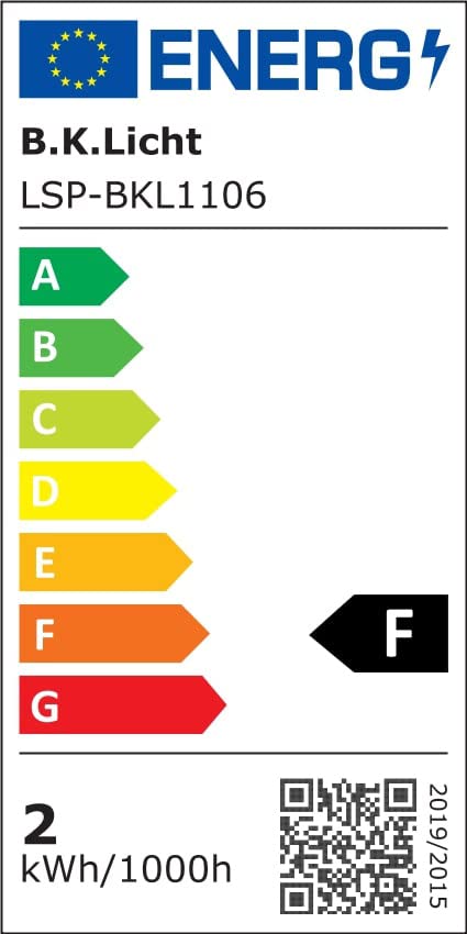B.K.Licht - Set of 6 under cabinet lights with cable switch, warm white light color, 1.8W each, ideal for kitchen cabinets, LED light strip, cabinet lighting, kitchen lamp, 59x9.5mm, aluminum color.