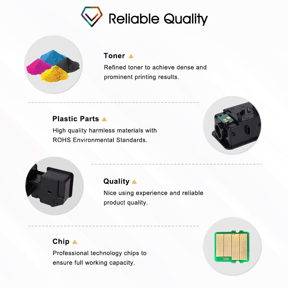Cool Toner TK5230 Compatible for Kyocera TK-5230 TK 5230 for ECOSYS M5521Cdw M5521Cdn P5021Cdn P5021Cdw P5021 M5521 TK-5230K TK-5230C TK-5230Y TK-5230M (Black Cyan Yellow Magenta, 4-Pack)