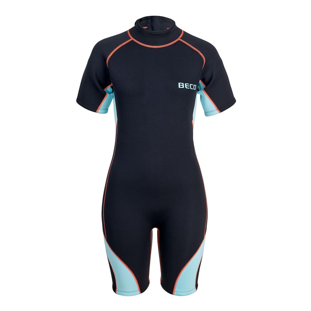 Beco shorty wetsuit for women made of 3 mm CR neoprene, warm ladies' wetsuit with UV protection UPF 50+ and convenient back zipper - in size XL.