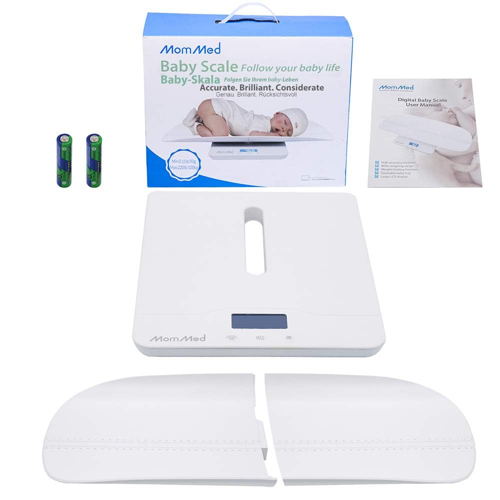 Baby Scale Digital 50g to 100Kg | Children's Scale, Baby Scale | Infant Scale, Breastfeeding Scale Baby - with hold function and detachable tray