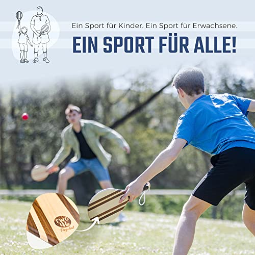 two46 Frescobol - Premium wooden beach paddle set | Handcrafted & durable | WINNER 2023 | includes beginner ball & bag | Perfect gift idea | The trendy sport from Brazil
