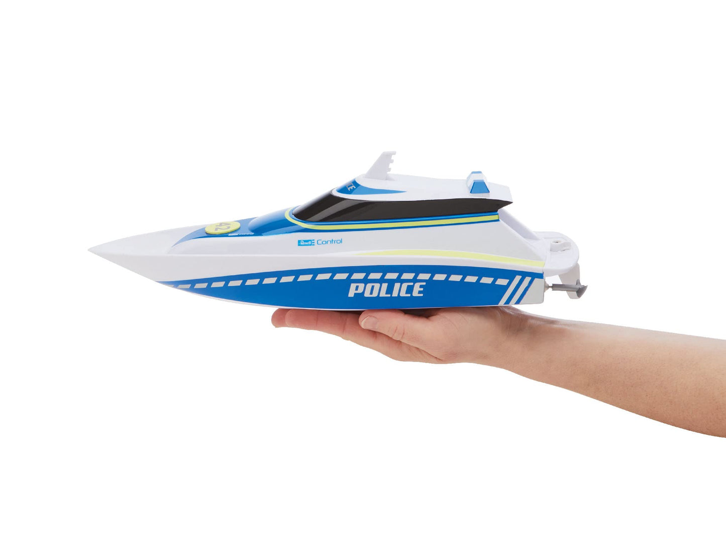 Revell Control Police Boat I Remote-controlled RC boat I for kids and adults aged 8 and up I With Li-ion battery for hours of action I With ergonomic pistol remote control I 2.4 GHz