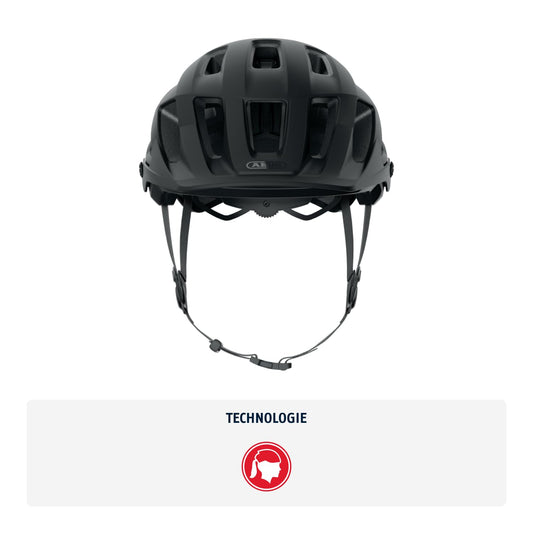 ABUS MTB helmet Moventor 2.0 MIPS - cycling helmet with impact protection for off-road use on the mountain bike - all-mountain helmet for women and men - black matt, L