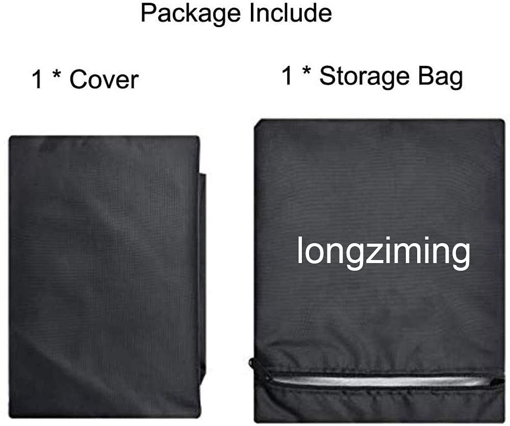 Hanging Chair Cover, longziming Large Cover for Hanging Chair Oxford Waterproof, Windproof, UV Resistant, with PVC Coating, Drawstring Black (200 x 230 cm)