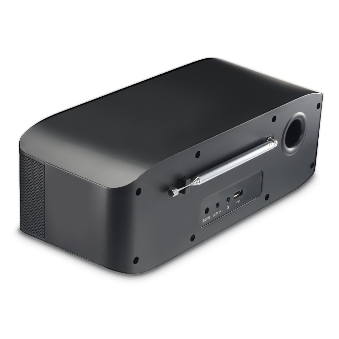 Hama DAB+ Radio with Bluetooth - Kitchen Radio DR1410BT Digital Radio Stereo, Alarm Clock, Headphone Jack Aux 3.5mm, FM, Color Display - Black