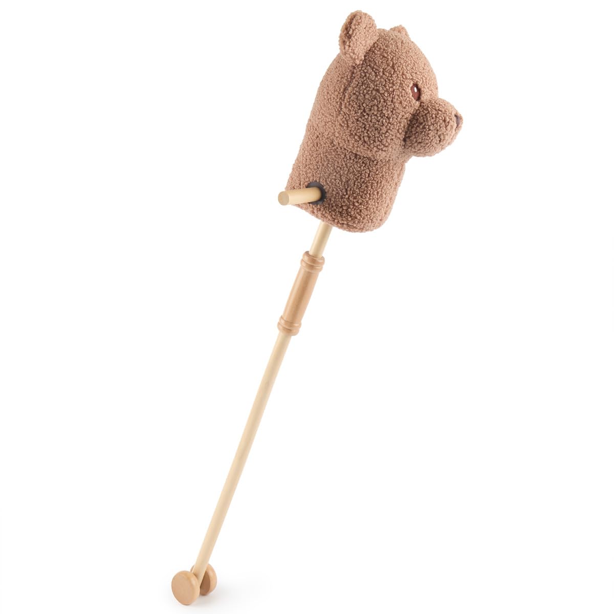 Bieco Hobby Horse for Kids Bear Mika | Hobby Horse Riding Toy | Stick Horse Trotting | Wooden Horse Stick | Beautiful Hobby Horses for Children Stick Pony Toddler Accessory