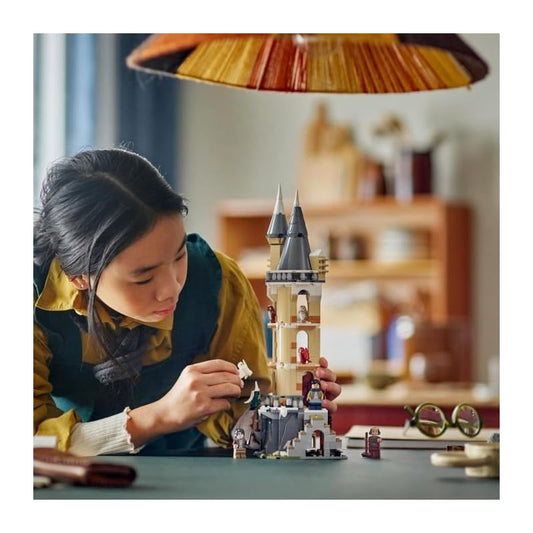 LEGO Harry Potter Owlery at Hogwarts Castle, adventure set with toy animals and 3 mini-figures, movie-themed toy for kids, gift for girls, boys, and all fans aged 8+ 76430