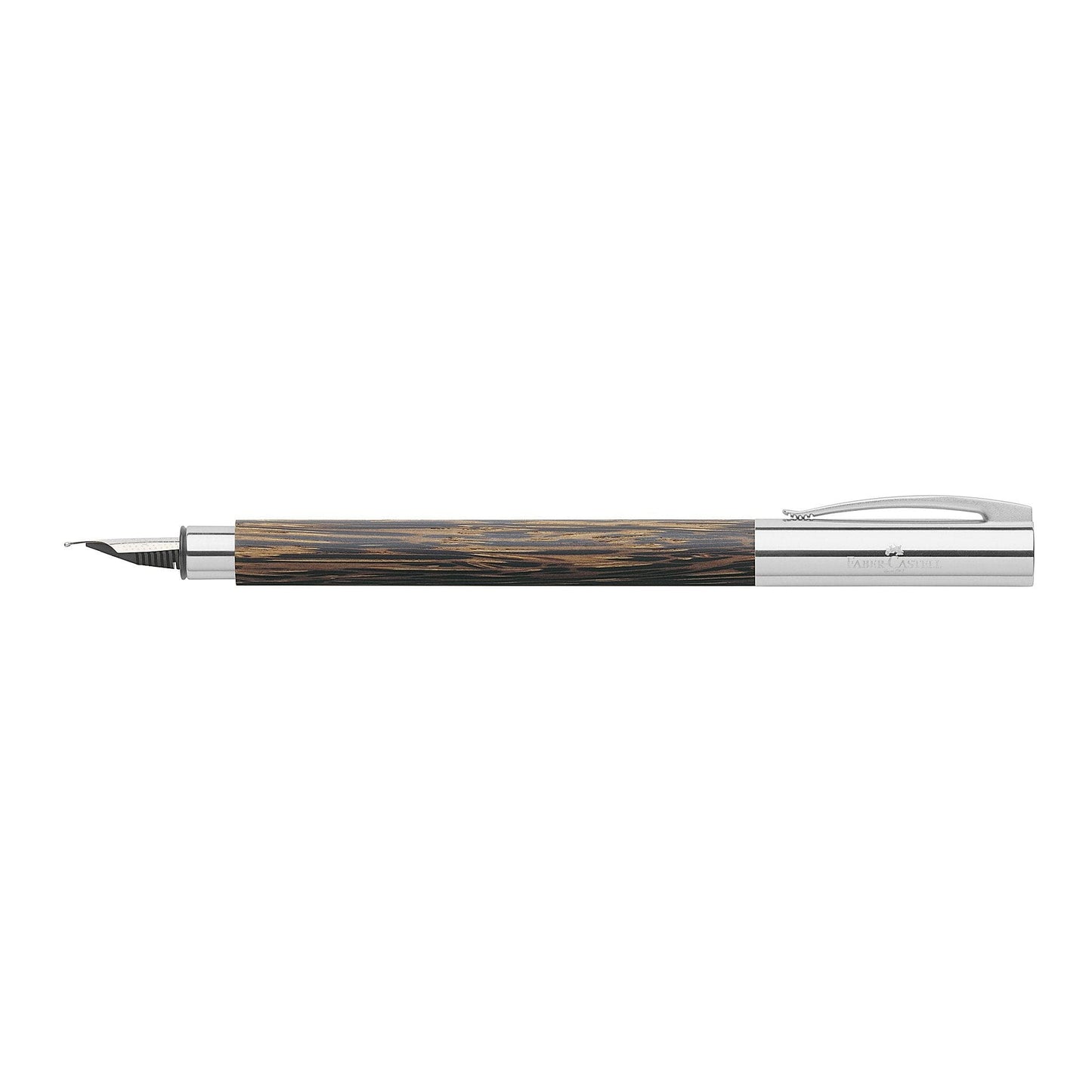 Faber-Castell 148172 - Fountain Pen AMBITION Cocos, Extra Fine nib, includes gift box and converter.