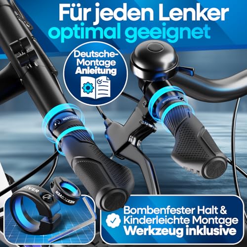NEXTCOVER® Ergonomic Bike Grips with Comfort-Grip Technology I Universal & MTB Grips I Handlebar Grips I Comfort+