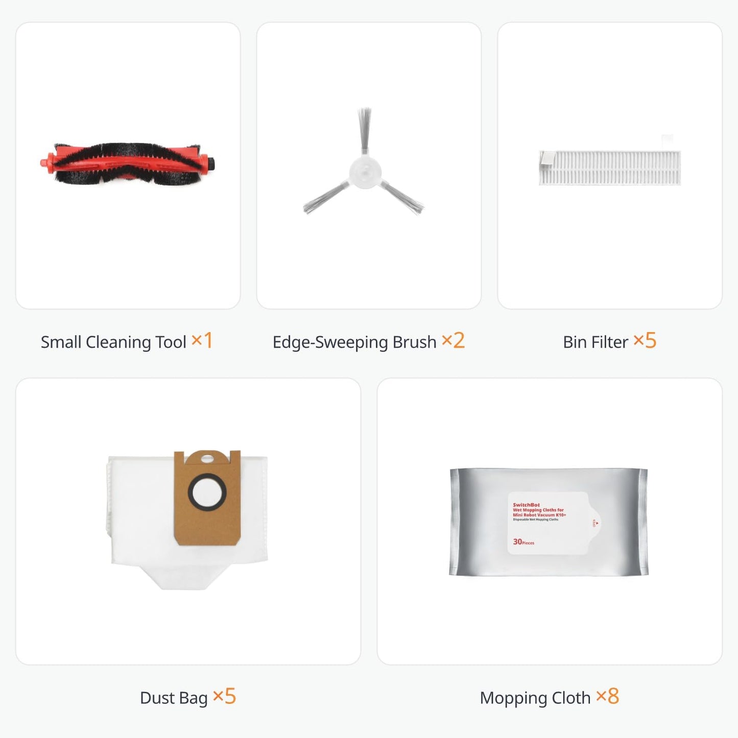 SwitchBot K10+ Robot Vacuum (K10+ Accessory Set)