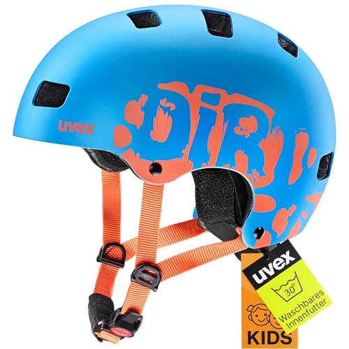 uvex kid 3 cc - sturdy bike helmet for kids - individual size adjustment - optimized ventilation - blue matte - 51-55 cm