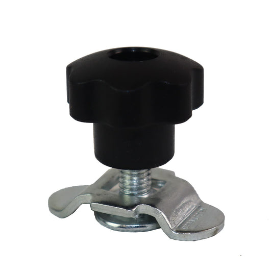 10 x Single screw fitting for airline rail lashing rail with star handle M8x20 500 daN end fitting galvanized