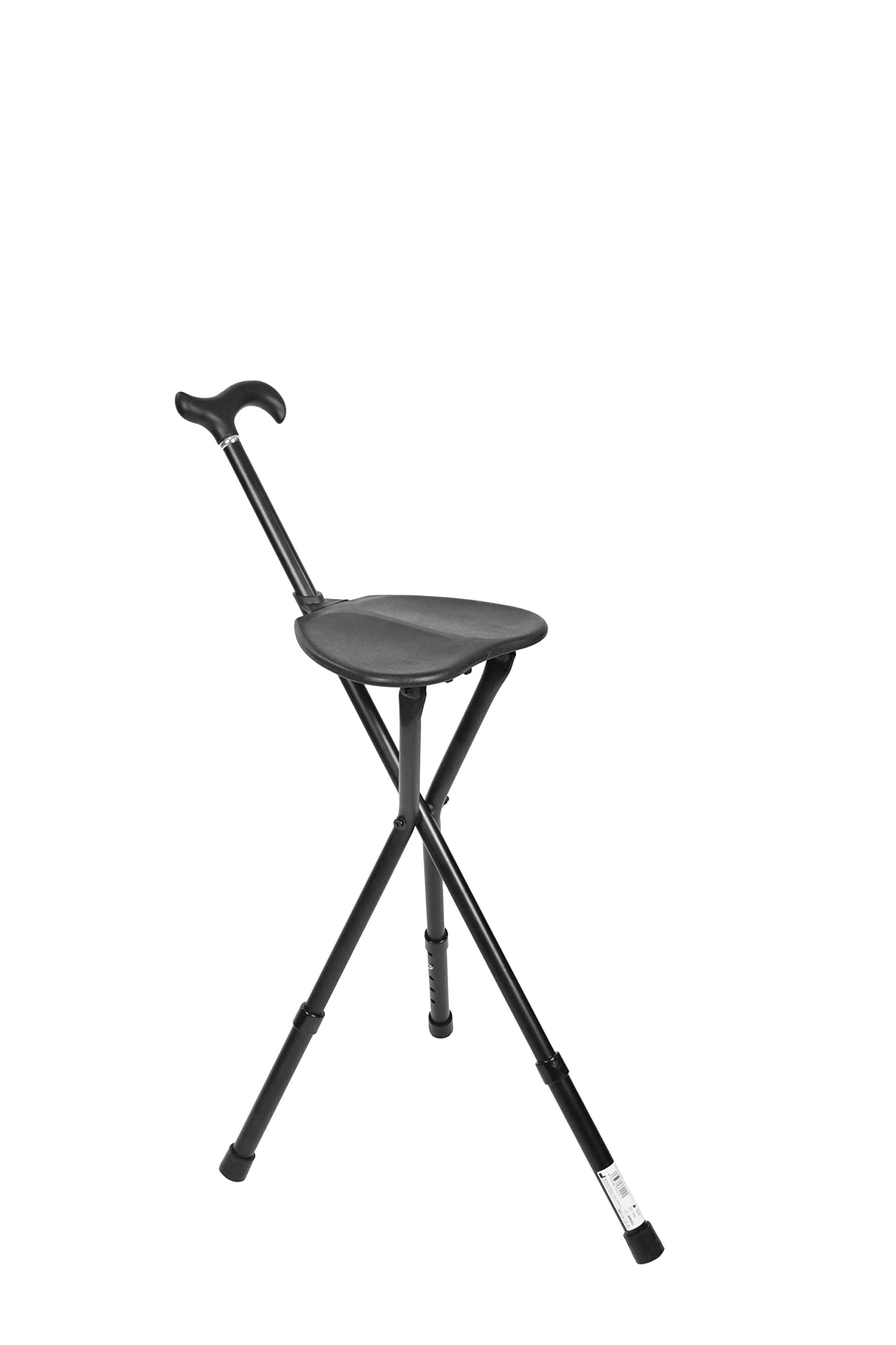 KMINA PRO - Walking Stick with Adjustable Height Seat, Folding Seat, 3 Legs, Chair, Walking Cane