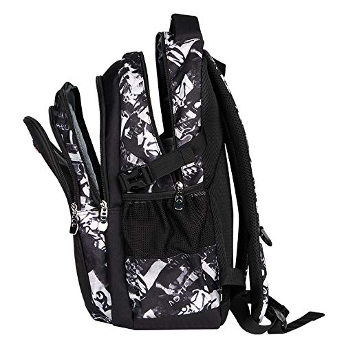 Asge School Backpack for Boys Teenager School Bag for Girls 3-5 Grade Ergonomic Kids Football Print Backpacks for 8-10-15 Year Olds School Bags for Boys Waterproof for School Bags School
