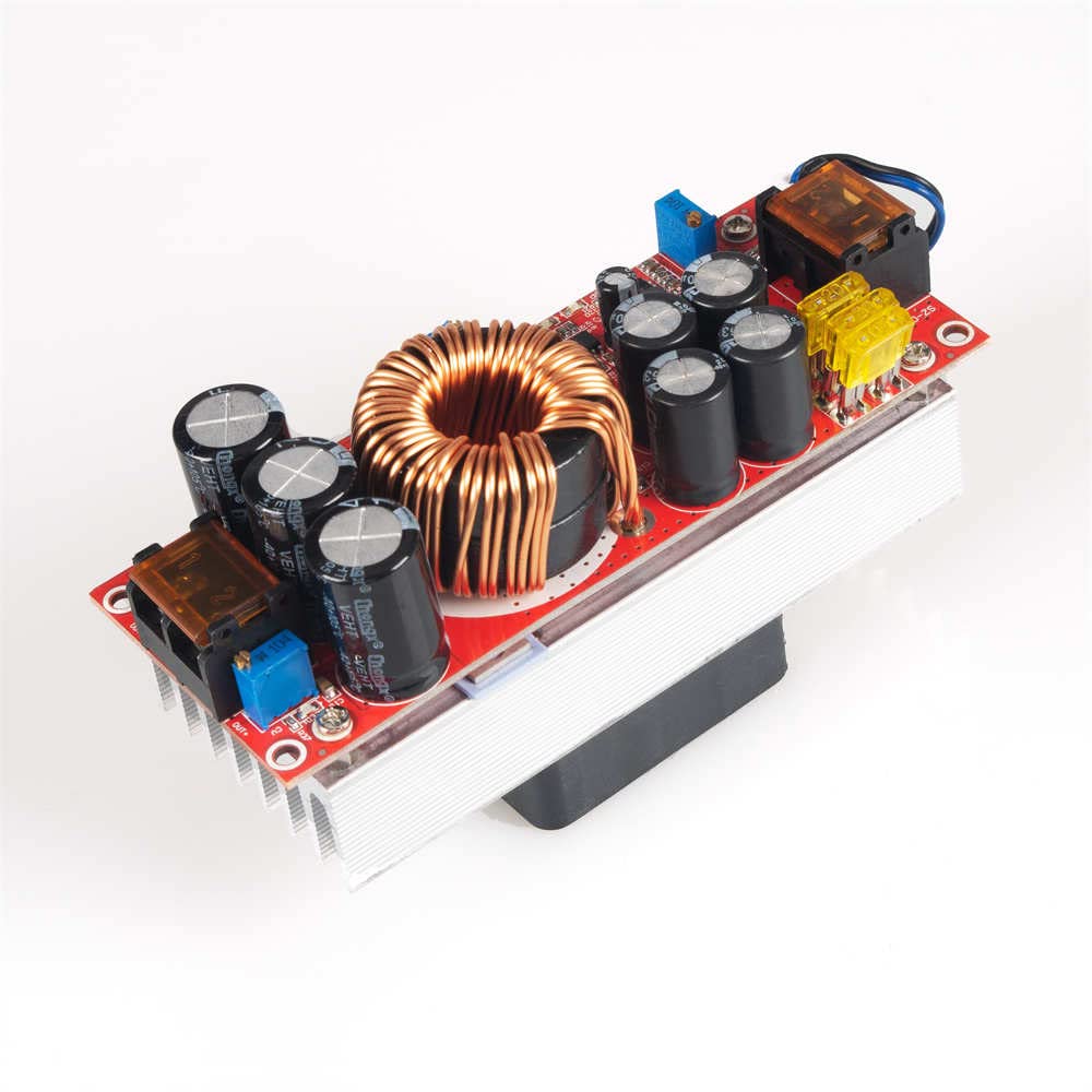 ANGEEK 1500W 30A Boost Power Module DC-DC Boost Converter 10-60V to 12-90V Adjustable Module with Fan