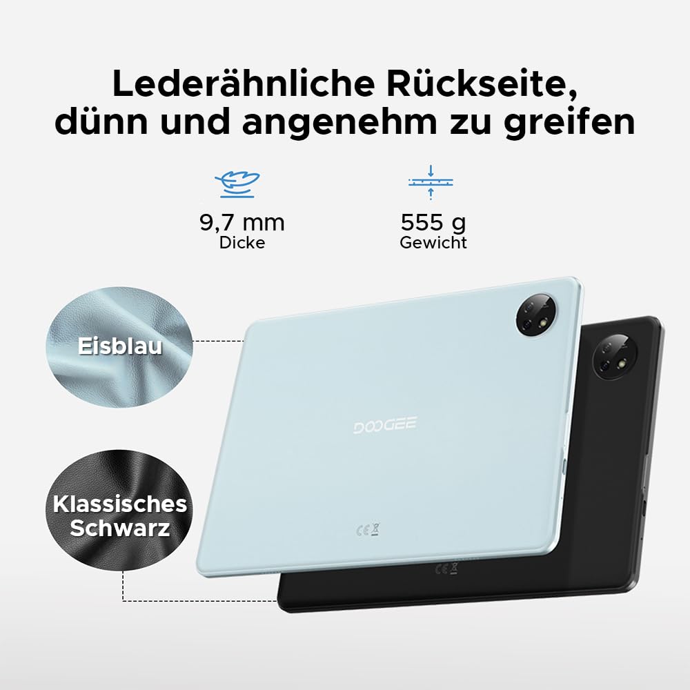 DOOGEE T10W Android 15 tablet 10 inches 16GB RAM +128GB ROM (2TB TF) 2025 Latest tablet with SIM card slot, 8000mAh gaming tablets Android 4G LTE/5G WiFi, dual camera, BT5.0/ OTG/Face ID/USB Type C.