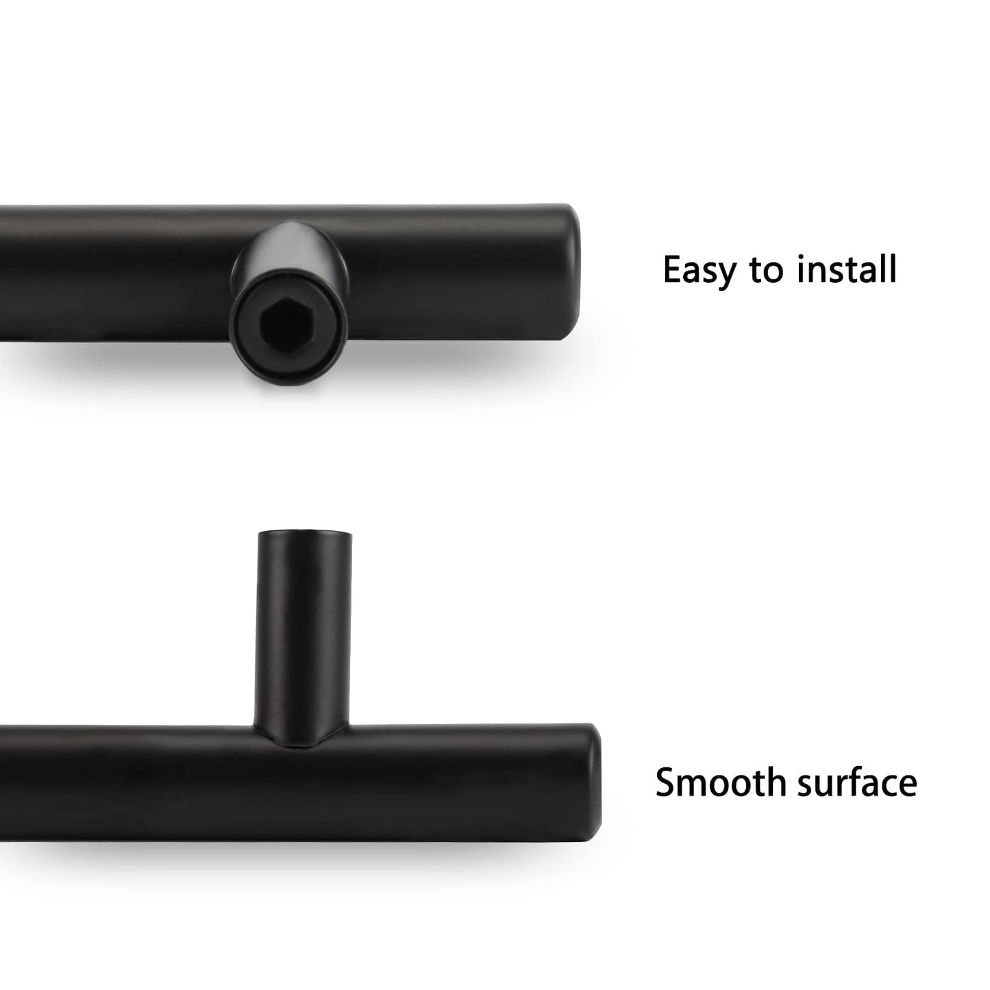 20 pieces of handles for kitchen cabinets Kitchen handles Black 160mm hole spacing Handles Black Furniture handles Cabinet handles Stainless steel Kitchen door handles Kitchen