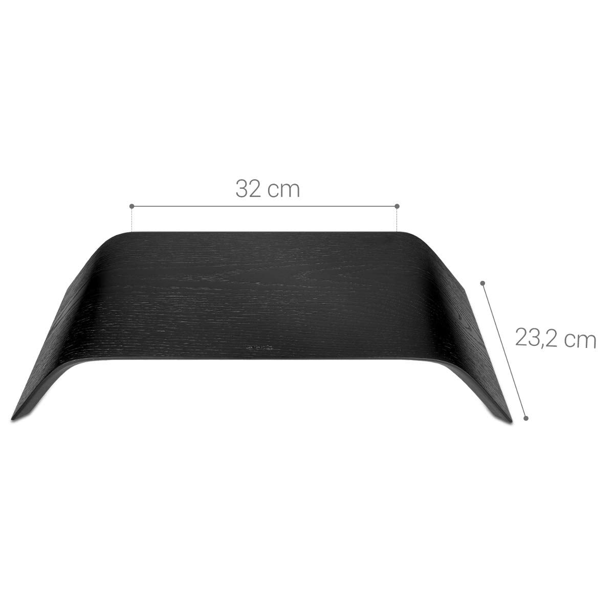 Calibrate screen wood stand TV stand - computer desk desktop monitor stand bench - oak wood desk riser in black