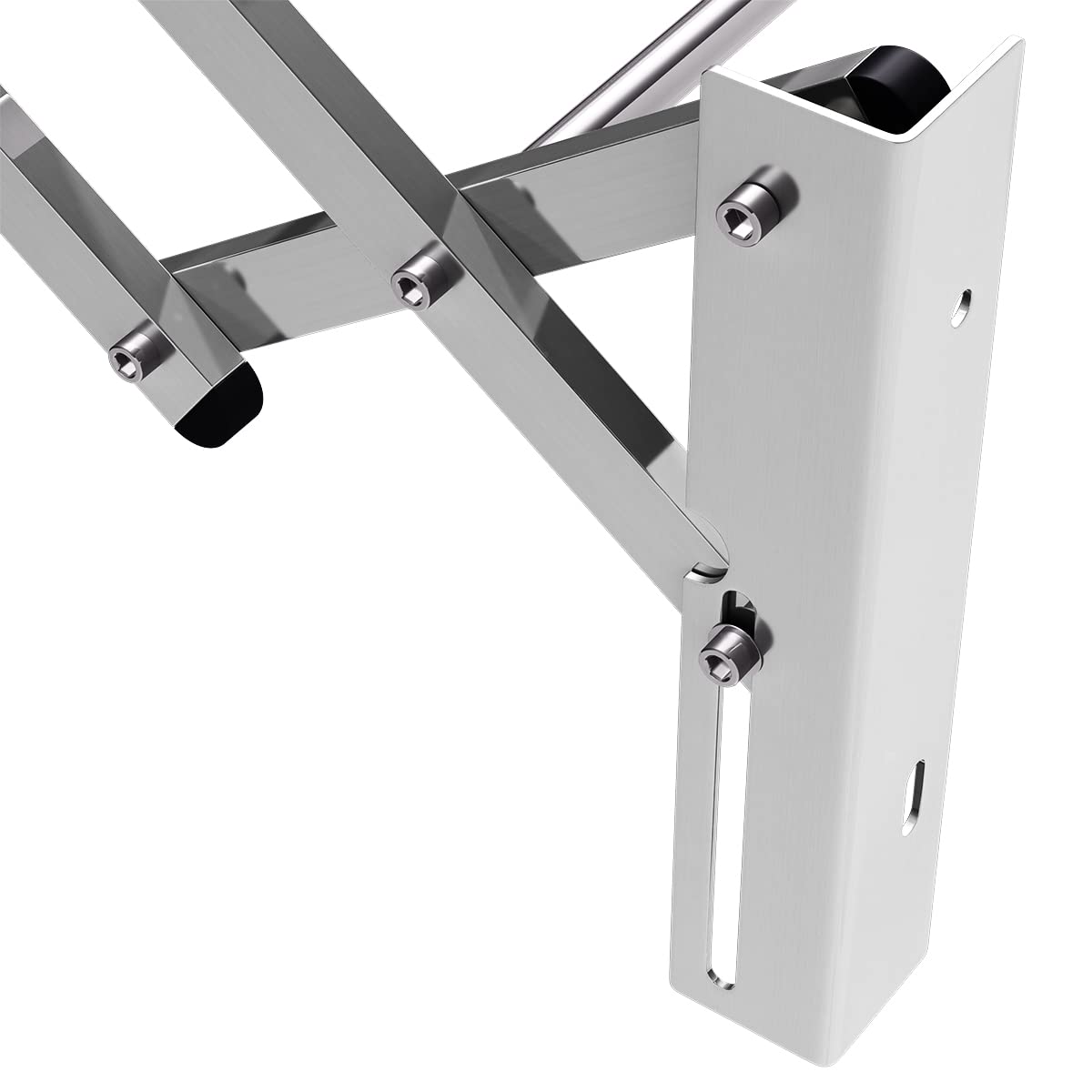 COSTWAY wall-mounted drying rack made of stainless steel with 8 rods, space-saving wall laundry dryer, load capacity 25 kg, for laundry room, bathroom.