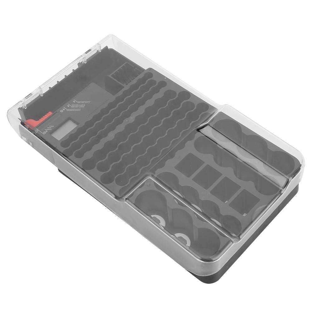 1 PC Battery Storage 104 Grids Battery Storage Box Battery Organizer Battery Box with Battery Tester with precise detection of AA, AAA, C, D, and 9V battery measurements.