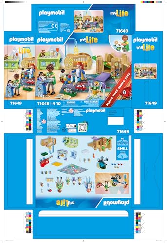 PLAYMOBIL MyLife Promo Pack 71649 Crawling Group, includes five figures, play tower, slide, and many cute accessories, detailed toy for children aged 4 and up.