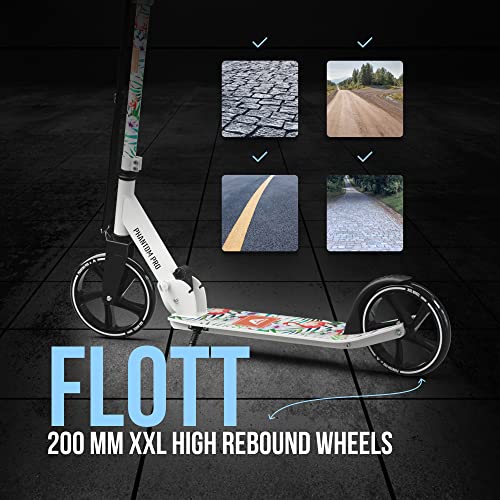 Apollo Phantom Pro City Scooter - XXL wheels, foldable, height-adjustable, kick scooter for adults, kids, and teens, compact city roller.