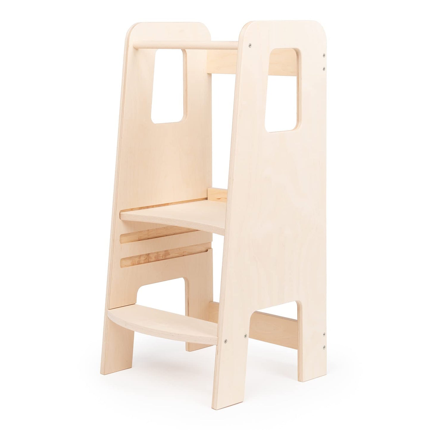 moblì® | Ully Natural Learning Tower | The first learning tower for children from 1 year old made of natural wood | Montessori learning tower with adjustable shelves | Built in Italy according to Montessori principles.