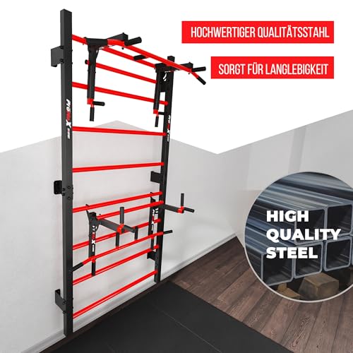 K-Sport: Training set - wall bars with dip station & pull-up bar | Power station with pull-up bar, dip bar for challenging workouts, incl. E-Book