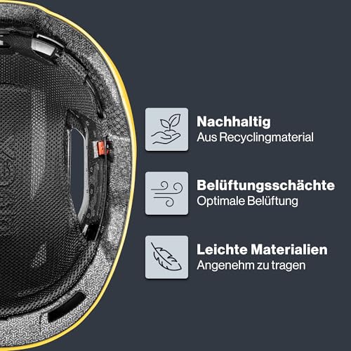 uvex urban planet - sustainable bike helmet for men and women - custom sizing - made from recycled materials - sunbee matte - 58-61 cm