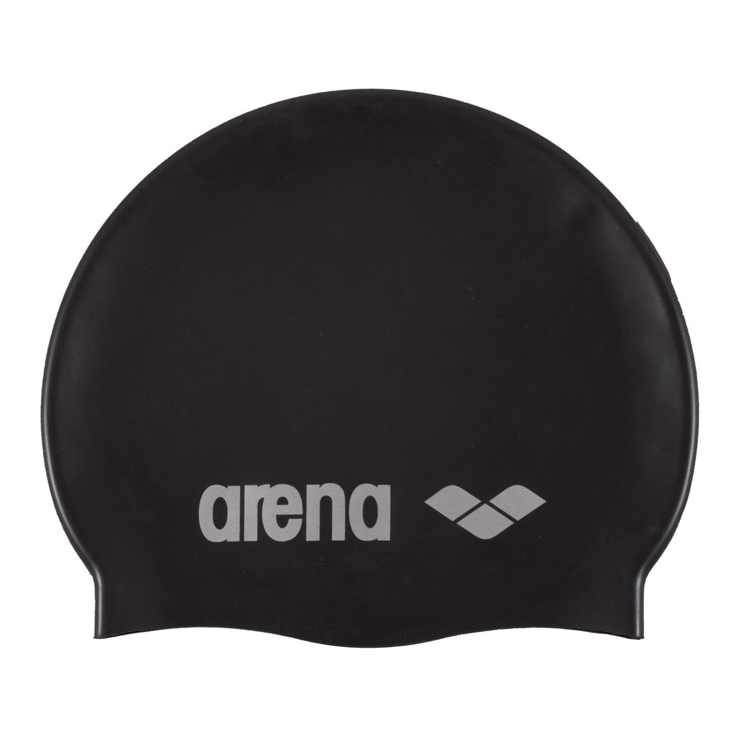 arena 95251 Unisex Swimming Competition Training Aid Finger Paddle Elite for Forearm Strength Training, Black-Silver (55), S & Unisex Swim Cap Classic Silicone, Black-Silver (55), One Size