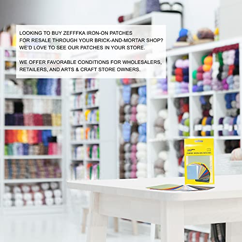 ZEFFFKA 8PACK Iron On Patches for Indoor and Outdoor Strongest adhesive 100% cotton Various repair-decorating set 14 pieces Size 3" x 4-1/4" (7.5 cm x 10.5 cm)