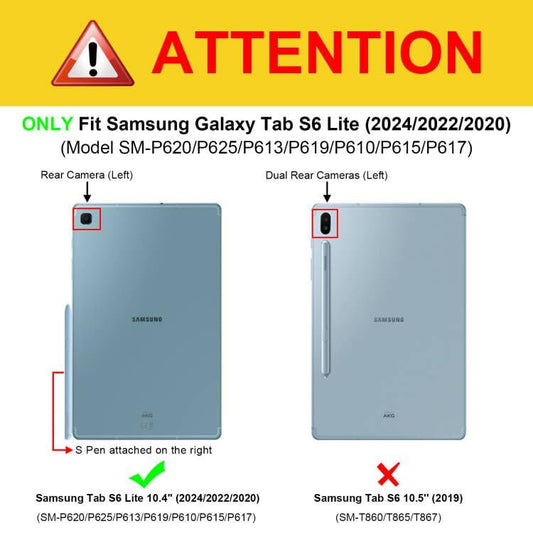 FINTIE Keyboard Case for Samsung Galaxy Tab S6 Lite 10.4 Inch 2024/2022/2020 Tablet - Keyboard Cover with Magnetic Detachable German Bluetooth Keyboard, Black