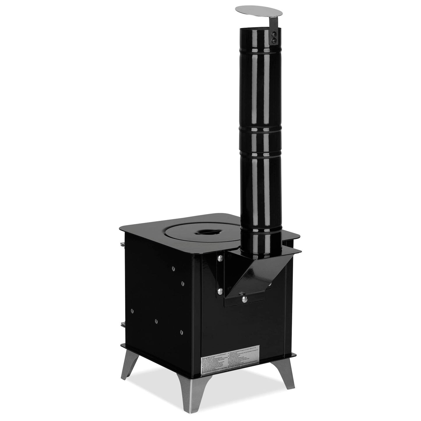 ECOfoxx Outdoor Stove TINY with hotplate, tent stove, patio stove, camping stove, outdoor fireplace, garden stove