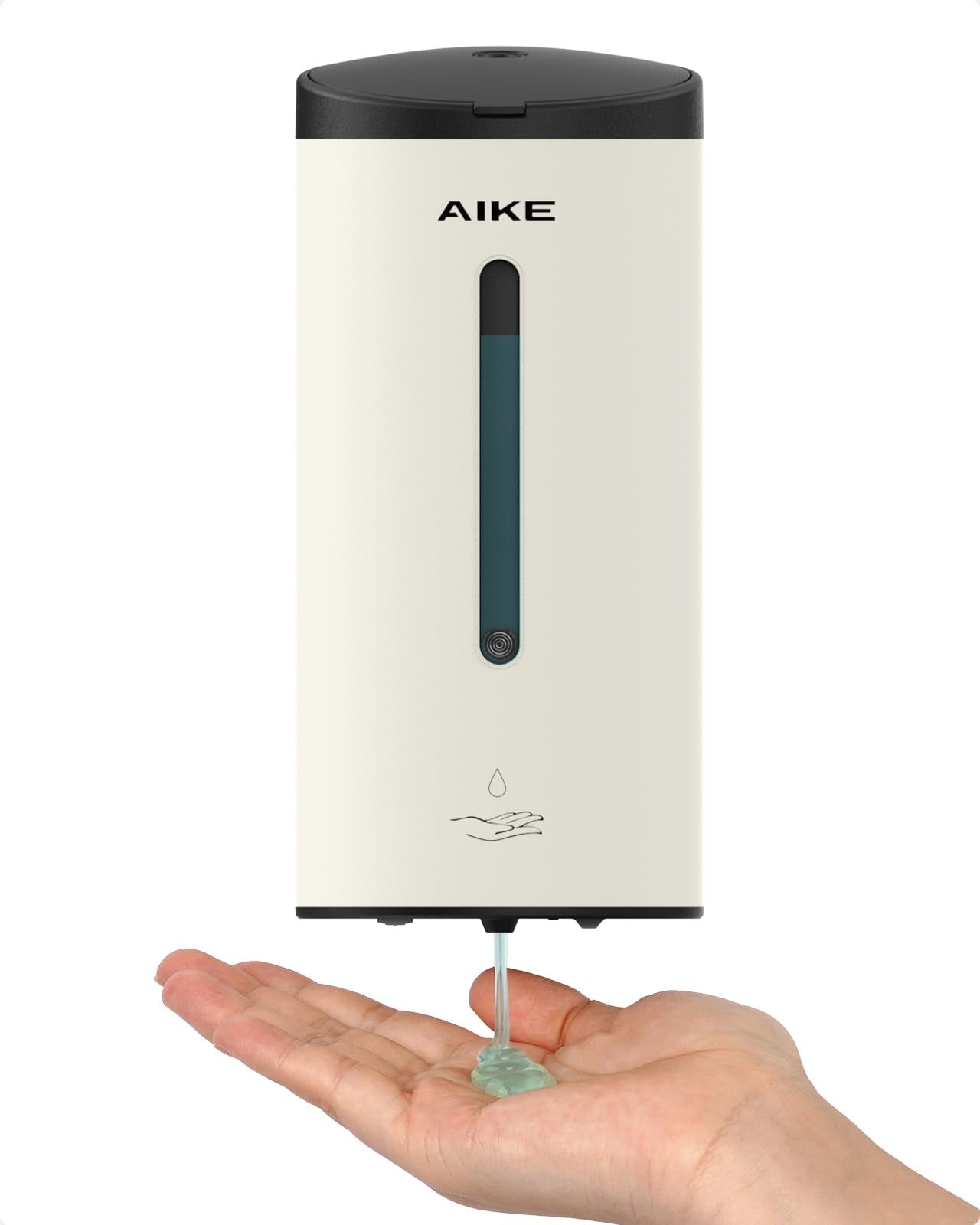 AIKE AK1205E Automatic Soap Dispenser Wall Mount, Commercial Large Capacity Stainless Steel Liquid Dispenser for Dining Room and Bathroom.